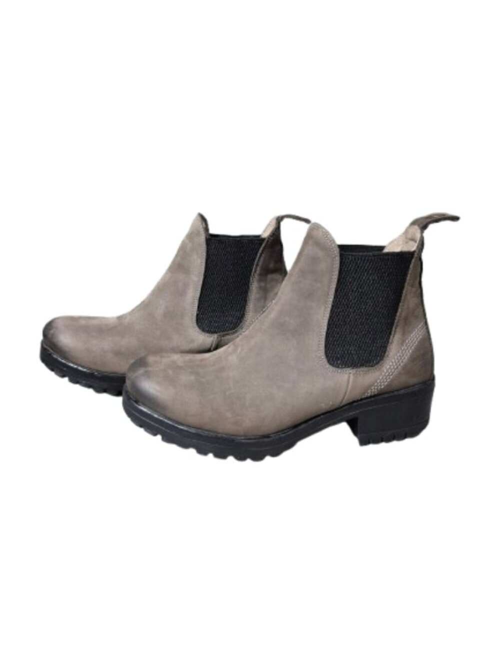 39 Bueno Florida Chelsea Boots Grey Nubuck Leather